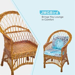 JMGBird Outdoor Chair Cushion Tufted Pillow, Deep Seat Chair Cushion Set 22"x22" Outdoor Cushions for Patio Furniture