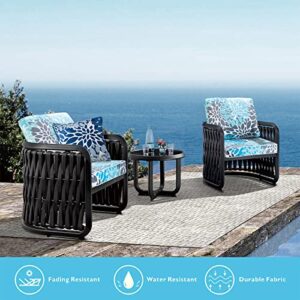 JMGBird Outdoor Chair Cushion Tufted Pillow, Deep Seat Chair Cushion Set 22"x22" Outdoor Cushions for Patio Furniture