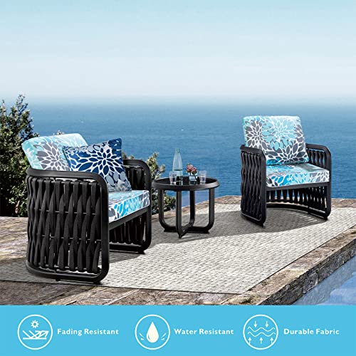 JMGBird Outdoor Chair Cushion Tufted Pillow, Deep Seat Chair Cushion Set 22"x22" Outdoor Cushions for Patio Furniture