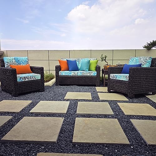 JMGBird Outdoor Chair Cushion Tufted Pillow, Deep Seat Chair Cushion Set 22"x22" Outdoor Cushions for Patio Furniture