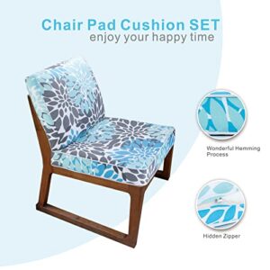 JMGBird Outdoor Chair Cushion Tufted Pillow, Deep Seat Chair Cushion Set 22"x22" Outdoor Cushions for Patio Furniture