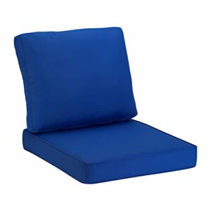 jmgbird outdoor seat/back chair cushion tufted pillow, indoor deep seat chair cushion set 22"x22"