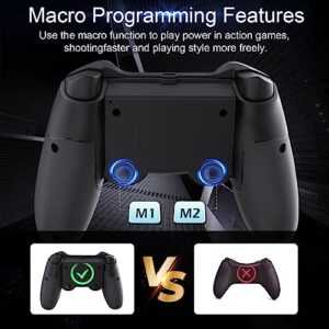 TERIOS Wireless Controller Compatible with PS4/Slim/Pro Controller for Playstation 4 with Built-in Speaker/Stereo Headset Jack/Dual Vibration/6-Axis Motion/Programming/1000mAh Battery/Auto Fire Turbo