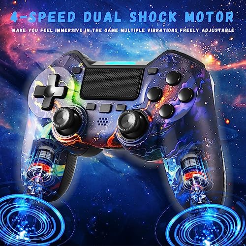 TERIOS Wireless Controller Compatible with PS4/Slim/Pro Controller for Playstation 4 with Built-in Speaker/Stereo Headset Jack/Dual Vibration/6-Axis Motion/Programming/1000mAh Battery/Auto Fire Turbo