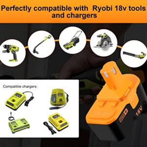 Moticett 3.6Ah Ni-Mh Replacement Battery Compatible with Ryobi 18V Battery P100 Compatible with Ryobi 18 Volt Battery ABP1801 ABP1803 BPP1820 130224007 130224028 130255004 Cordless Power Tools-2Pack