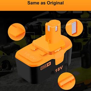 Moticett 3.6Ah Ni-Mh Replacement Battery Compatible with Ryobi 18V Battery P100 Compatible with Ryobi 18 Volt Battery ABP1801 ABP1803 BPP1820 130224007 130224028 130255004 Cordless Power Tools-2Pack