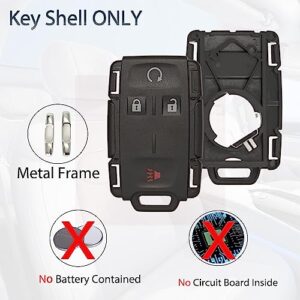 Key Fob Shell Case Replacement Fits for Chevy Silverado Colorado GMC Canyon Sierra 2014 2015 2016 2017 2018 2019 2020 2021 Keyless Entry Remote Control 4 Button Pad Outer Cover M3N-32337100