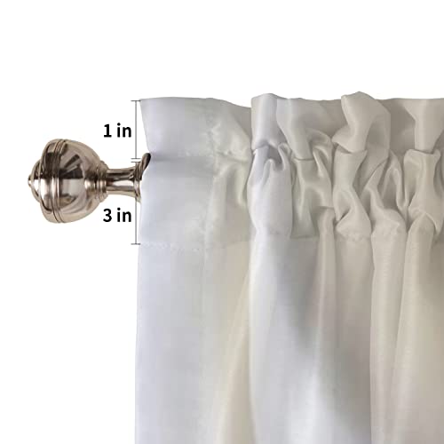 Queen Area Rod Pocket Short Curtain Valances Gold White Marble Window Valance for Living Room Bedroom Kitchen Bathroom 42"x18"