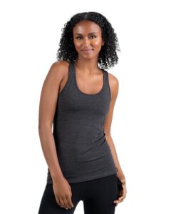 woolly clothing women's merino wool tank top - ultralight - wicking breathable anti-odor - charcoal grey - s