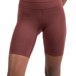 Woolly Clothing Co. Women's Merino Wool Bike Short - Mid Weight - Wicking Breathable Anti-Odor - Merlot Red - L