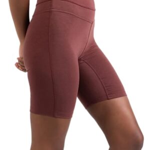 Woolly Clothing Co. Women's Merino Wool Bike Short - Mid Weight - Wicking Breathable Anti-Odor - Merlot Red - L