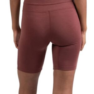 Woolly Clothing Co. Women's Merino Wool Bike Short - Mid Weight - Wicking Breathable Anti-Odor - Merlot Red - L