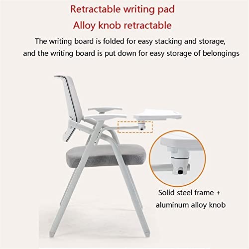 WHLONG Folding Chair Training Chair with Table Board Foldable Conference Chair with Writing Board Office All-in-One Chair Outdoor/Indoor
