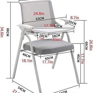 WHLONG Folding Chair Training Chair with Table Board Foldable Conference Chair with Writing Board Office All-in-One Chair Outdoor/Indoor