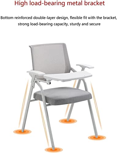 WHLONG Folding Chair Training Chair with Table Board Foldable Conference Chair with Writing Board Office All-in-One Chair Outdoor/Indoor