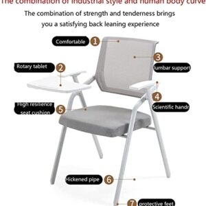 WHLONG Folding Chair Training Chair with Table Board Foldable Conference Chair with Writing Board Office All-in-One Chair Outdoor/Indoor