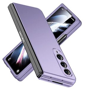 rluyidiks for samsung galaxy z fold3 case,slim hard pc clear protective case,wireless charging compatible 7.6inch lightweight slim protective case for samsung galaxy z fold 3 5g,purple rus02-36 cp