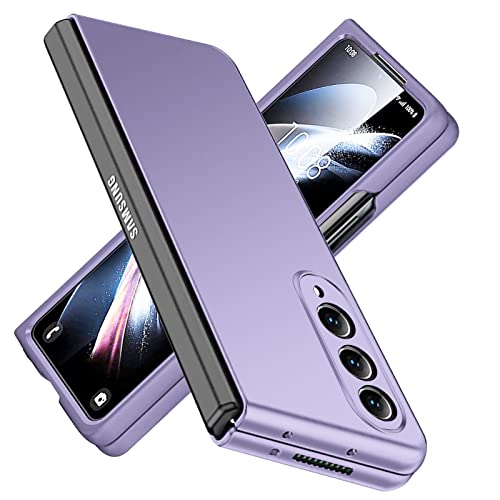 RLUYIDIKS for Samsung Galaxy Z Fold3 Case,Slim Hard PC Clear Protective Case,Wireless Charging Compatible 7.6inch Lightweight Slim Protective Case for Samsung Galaxy Z Fold 3 5G,Purple RUS02-36 CP