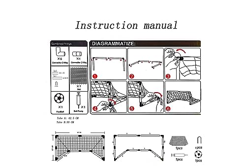 Portable Soccer Goal,Soccer Ball Net for Backyard,Stimulate Children's Enjoyment of Football,Football Kits is Ideal for Child Over 3 Years Old (2 Pack Folding Soccer Goal Net Set)