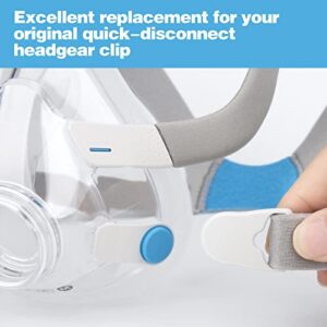 Quick-Disconnect Cpap Headgear Clips Magnetic Mask Clips Compatible Whit Resmeds AirFit F20 F30 N20, Compatible Whit AirTouch F20 F30 N20 (4 Pack)