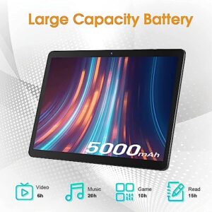 SGIN Android Tablets，10 Inch Tablet, 2GB RAM 32GB ROM，5000mah Battery, Quad-Core Processor, 7MP Camera WiFi IPS HD Touch Screen,Black