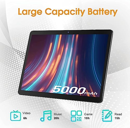 SGIN Android Tablets，10 Inch Tablet, 2GB RAM 32GB ROM，5000mah Battery, Quad-Core Processor, 7MP Camera WiFi IPS HD Touch Screen,Black