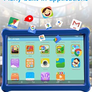 COOPERS Kids Tablet 10 inch, Android Tablets for Kids 32GB ROM 512GB Expand, Parental Control Toddler Tablet, GMS Certified, Kids Software Pre-Installed, WiFi, Dual Camera,with Shockproof Case, Blue