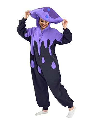 XIGUAGUO Adult Cartoon Mushroom Onesie Costume Animal Cosplay Christmas Homewear Pajamas Sleepwear for Women and Men