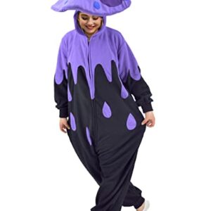 XIGUAGUO Adult Cartoon Mushroom Onesie Costume Animal Cosplay Christmas Homewear Pajamas Sleepwear for Women and Men