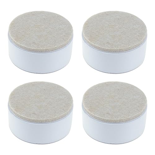 KUMGROT 4 Pcs Height 1.81" Bed and Furniture Risers Heavy Duty Round Sofa Table Risers Lifts with Felt Pad for Dresser Bed Chair (White)