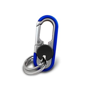 jsorum heavy duty key chain, anti-loss keychain with double keyrings, metal car keychains, car fob key keychain holder for men women (blue)