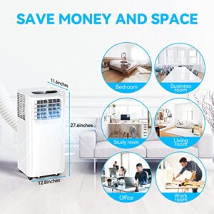 Portable Air Conditioners, 10000 BTU Portable AC Uint with Dehumidifier & Fan Mode for Room up to 450 Sq.Ft, 3-in-1 Room Air Conditioner with Remote, 24Hrs Timer, Installation Kit for Home Office