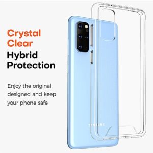 Rayboen Case for Galaxy S20 Plus with 2 Pack TPU HD Full Screen Protector Soft, S20 Plus Phone Case Clear TPU Film Drop Shockproof Non-Slip Protective Cover for Samsung Galaxy S20 Plus 5G