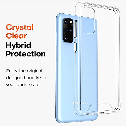 Rayboen Case for Galaxy S20 Plus with 2 Pack TPU HD Full Screen Protector Soft, S20 Plus Phone Case Clear TPU Film Drop Shockproof Non-Slip Protective Cover for Samsung Galaxy S20 Plus 5G