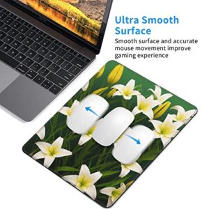 Lily Flower Mouse Pads for Laptop and PC, 7.9 x 9.5 in Mouse Pad for Office and Gaming Pads.