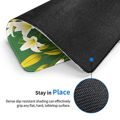 Lily Flower Mouse Pads for Laptop and PC, 7.9 x 9.5 in Mouse Pad for Office and Gaming Pads.