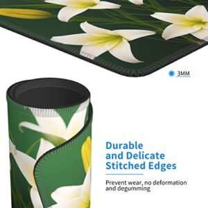 Lily Flower Mouse Pads for Laptop and PC, 10 x 12 inch Mouse Pad for Office and Cute Gaming Pads.