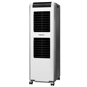yougettech 2500cfm 30l evaporative air cooler, 210w swamp cooler with remote control, 3 speeds portable air conditioner for patio outdoor, 8 gal water tank, 7h timer, water shortage reminder