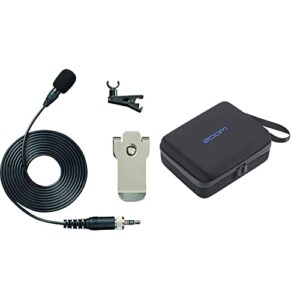 zoom apf-1 accessory pack for f1 field recorder, includes lavalier microphone, windscreen, mic clip, and belt clip & cbf-1sp carrying case for f1-sp and accessories