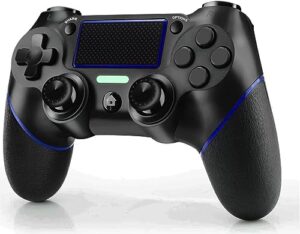 ppcgrop wireless ps4 controller remote controller compatible with ps4/slim/pro, wireless gams controller with dual vibration, 6-axis motion, audio function, mini led indicator