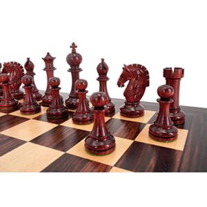 THPT Professional Chess Set Wooden Chessboard Set with Pieces Leather Storage Bag Handmade Chess Set for Adults Professionals Board Games (Color : Dalbergia Pieces)