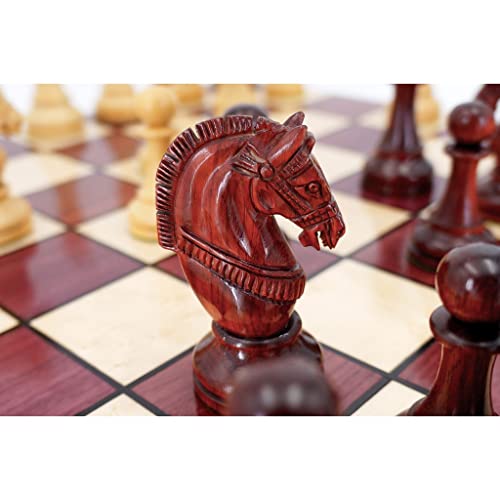 THPT Professional Chess Set Wooden Chessboard Set with Pieces Leather Storage Bag Handmade Chess Set for Adults Professionals Board Games (Color : Dalbergia Pieces)