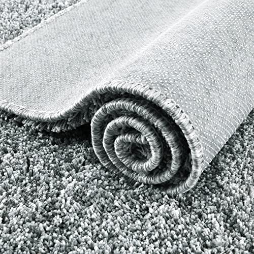 WESTLOOM Shag Collection 8' x 10' Indoor Modern Plush Area Rug Non-Shedding Non-Slip Large Area Rug Living Room Bedroom Thick Area Rug, Grey