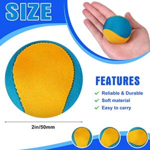 6 Pcs Water Jumping Ball 2 Inch Water Bouncing Ball Water Balls Water Skipping Beach Ball Beach Toys Pool Accessories for Boys Girls Gift Outdoor Games Activities Pool River Lake (Yellow, Sky Blue)