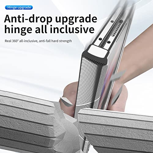 EAXER for Samsung Galaxy Z Fold 3 Case, Full Coverage Protection Plating Hinge Stand with S-Pen Anti-Drop Case Cover (Silver)