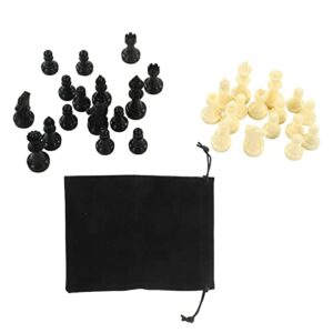 alomejor portable international chess set with plastic dual color chess pieces and storage bag