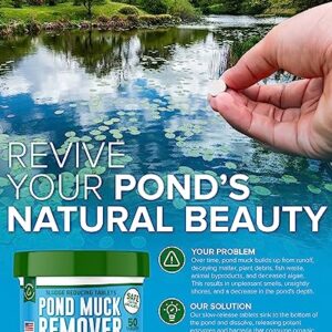 ProSpring Labs Pond Sludge Remover - Muck Away for Ponds | Pond Muck and Sludge Remover | Pond Muck Remover | Pond Cleaner