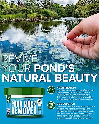 ProSpring Labs Pond Sludge Remover - Muck Away for Ponds | Pond Muck and Sludge Remover | Pond Muck Remover | Pond Cleaner