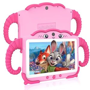 kids tablet 7 inch tablet for kids 64gb toddler tablet with case software installed, kids learning tablet with wifi for boys girls, android tablet with dual camera parental control youtube netflix
