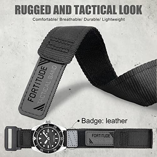 Ritche Nylon Sport 22MM Quick Release Watch Band for men women,Replacement Timex Watch bands Black